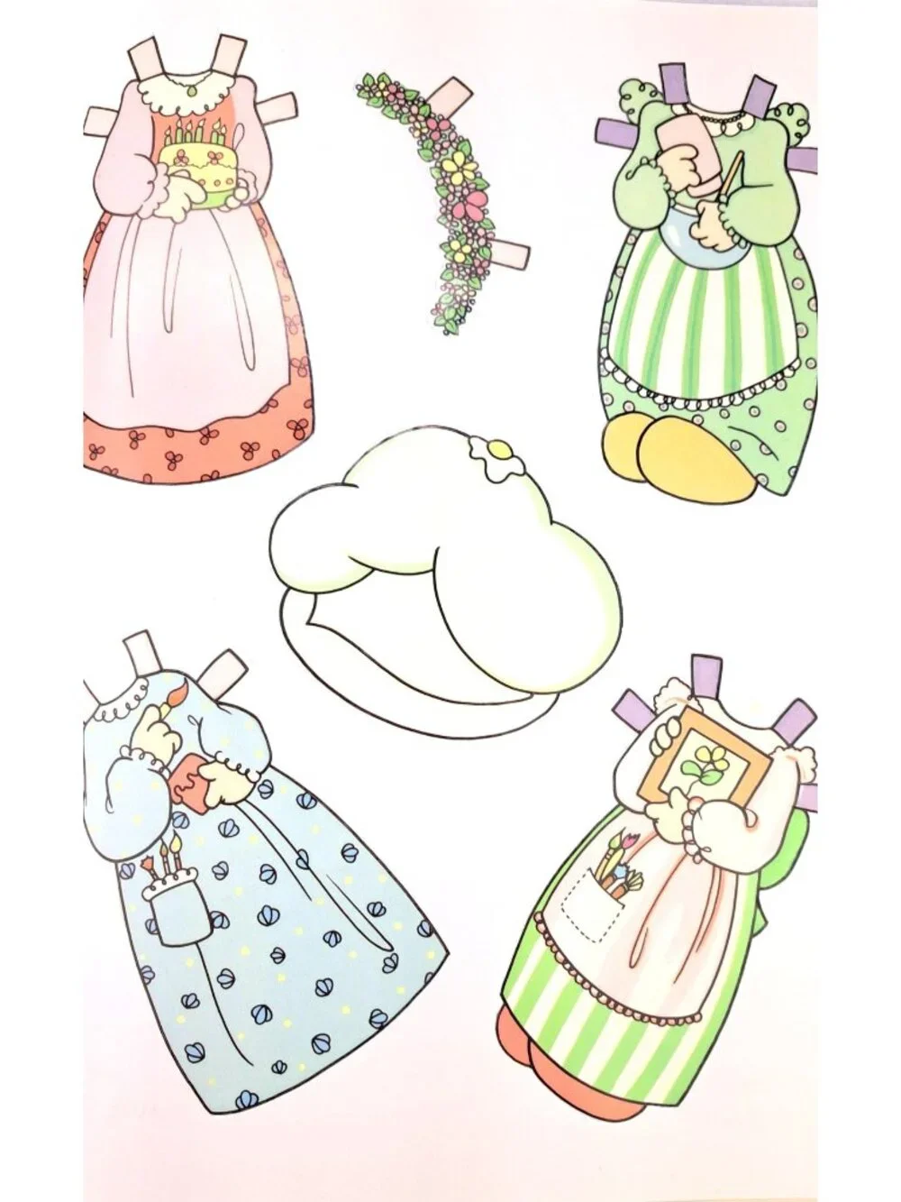 Vintage Precious Moments Paper Doll Book 1992 Golden Book New With Receipt Dog